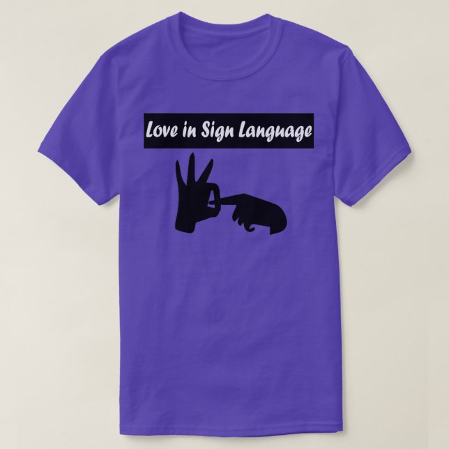 Camiseta amor en lenguaje de signos 4 (Diseño del anverso)