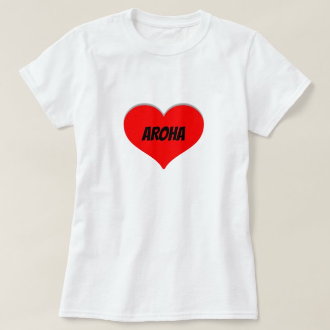 Camiseta Amor en maorí - Aroha (Diseño del anverso)