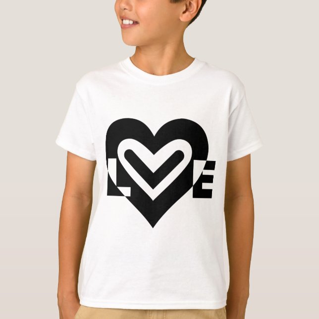 Camiseta Amor en negro (Anverso)