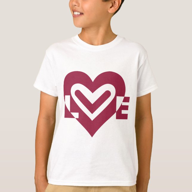 Camiseta Amor en púrpura de vino (Anverso)