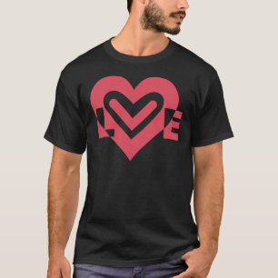 Camiseta Amor en rosa cereza
