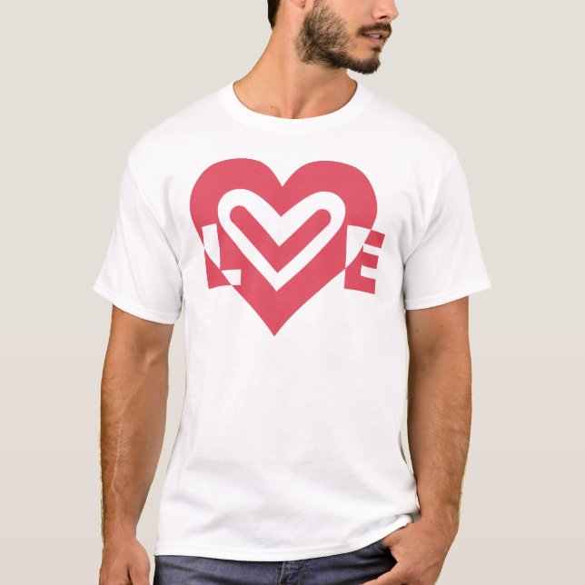 Camiseta Amor en rosa cereza (Anverso)