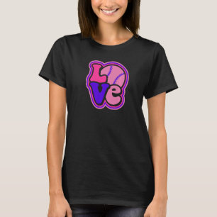 Camiseta Amor en softball por Chicas adolescentes y mujeres