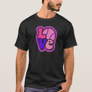 Camiseta Amor en softball por Chicas adolescentes y mujeres