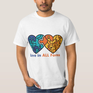 Camiseta Amor en Todas sus Formas: Corazones Rompecabezas