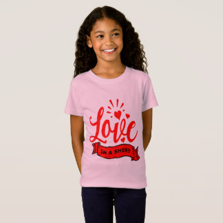 Camiseta Amor en una camiseta, Valentine Hearts & Love, ZFJ