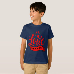 Camiseta Amor en una camiseta, Valentine Hearts & Love, ZFJ