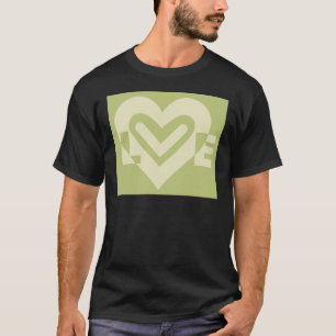 Camiseta Amor en verde sabio