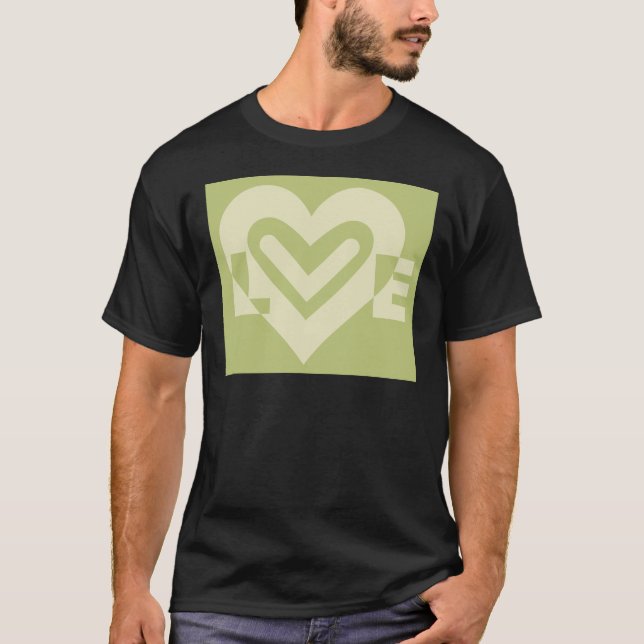 Camiseta Amor en verde sabio (Anverso)
