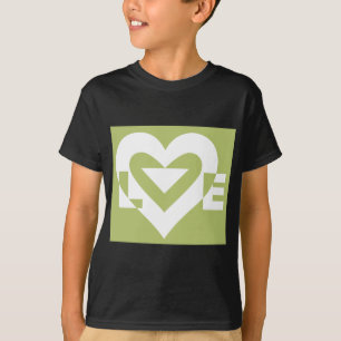 Camiseta Amor en verde sabio