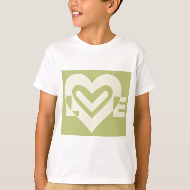 Camiseta Amor en verde sabio (Anverso)