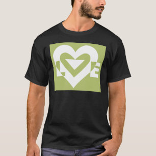 Camiseta Amor en verde sabio