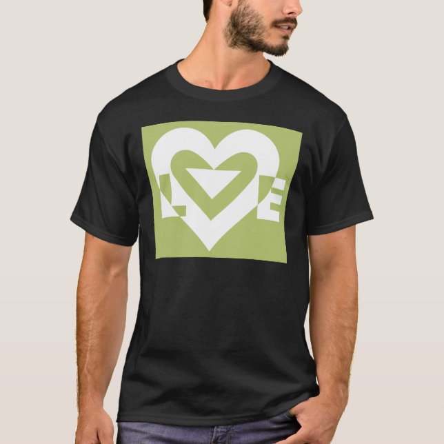 Camiseta Amor en verde sabio (Anverso)
