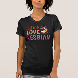 Camiseta Amor en vivo lesbianas celebrar la diversidad boho
