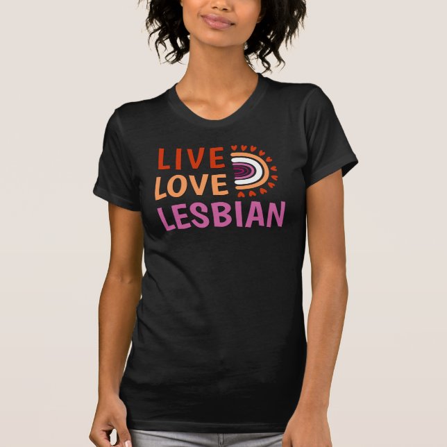 Camiseta Amor en vivo lesbianas celebrar la diversidad boho (Anverso)