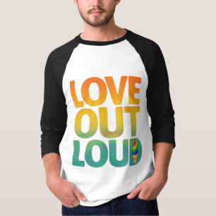 Camiseta Amor en Voz Alta Tipografía Retro Orgullo Personal