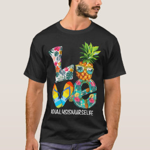 Camiseta Amor Enfermera de Flip Flop tropical de piña de ve