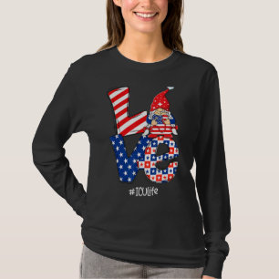Camiseta Amor Enfermera De Vida Icu Stethoscope Patriótico 