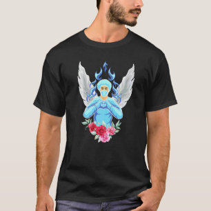 Camiseta Amor Enfermera Floral Con Alas Ángel Para Hombres