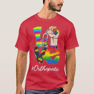 Camiseta AMOR Enfermera Ortopédica LGTB Orgullo Gay Bandera