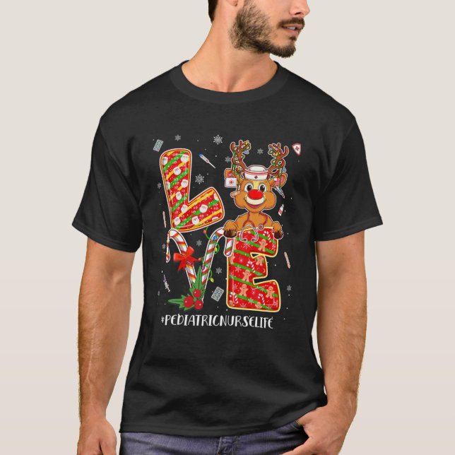 Camiseta Amor Enfermera pediátrica Navidades de la vida coi (Anverso)