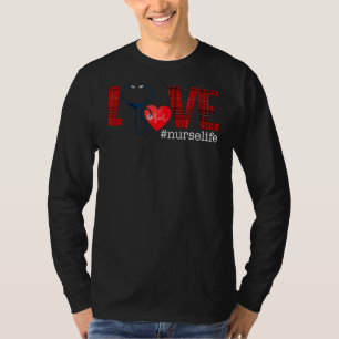 Camiseta Amor Enfermera Vida Búfalo Funny Clínica de Enferm