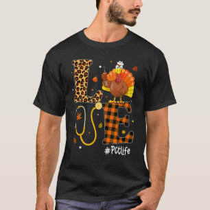 Camiseta Amor Enfermera Vida Caída PCT Enfermera Leopard Pl