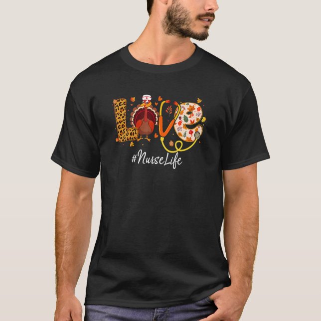 Camiseta Amor Enfermera Vida Enfermería Turquía Día de Acci (Anverso)