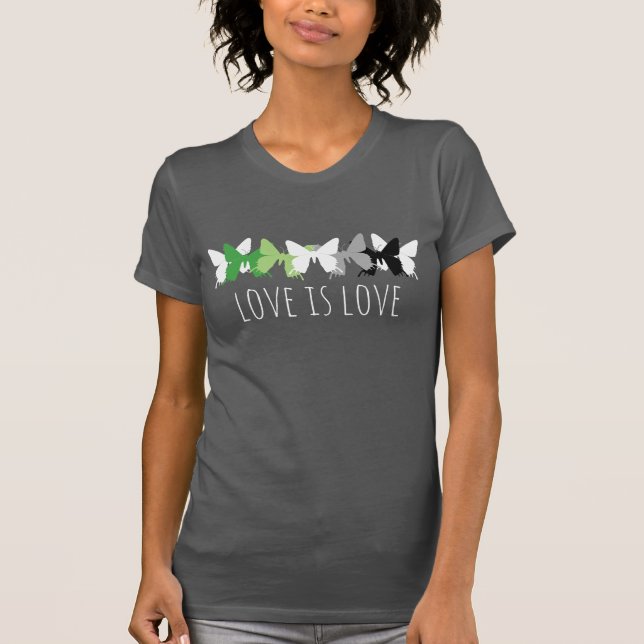 Camiseta Amor Es Amor Mariposa Aromántico (Anverso)