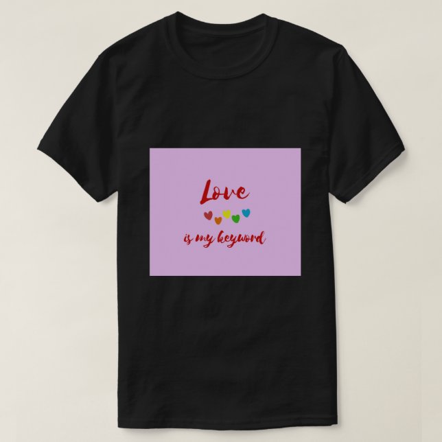 Camiseta Amor es mi teclado de teclado para ratón (Diseño del anverso)