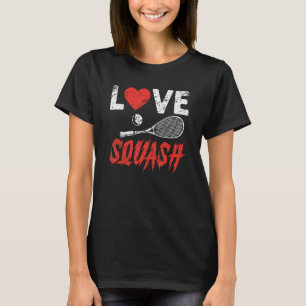 Camiseta Amor Esquash Racket Grunge Squash Player