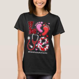 Camiseta AMOR Estetioscopio Día de la madre Nacimiento de l