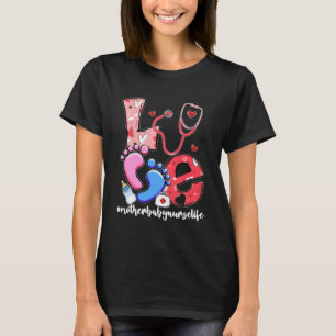 Camiseta AMOR Estetioscopio Madre Nacida Mata de vida