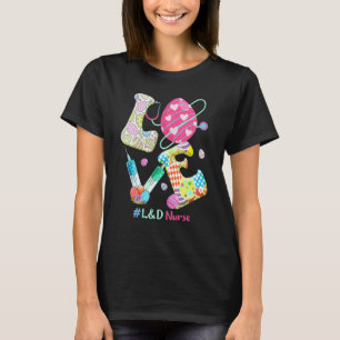 Camiseta Amor Estetoscopio L&d Enfermera Enfermera Conejito