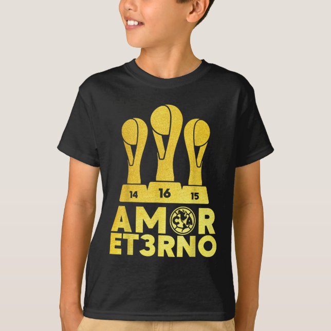 Camiseta Amor Et3rno America Tricampeon (Anverso)