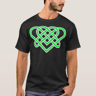 Camiseta Amor Eterno Celta Knot Romántico Corazón Verde Des