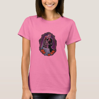Camiseta Amor Eterno: Halloween de una pareja romántica de 