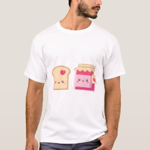 Camiseta Amor extendido, tostada de pan dulce y mermelada d