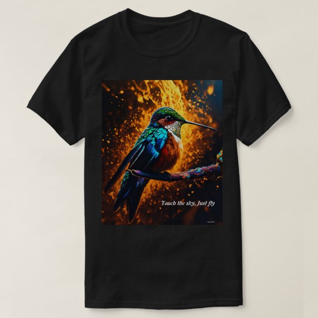 Camiseta "Amor extendido, vuelo alto: Olas positivas por am (Diseño del anverso)