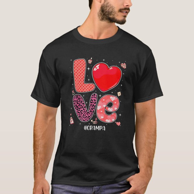 Camiseta Amor familiar coincidente Grampa Funny Heart Coupl (Anverso)