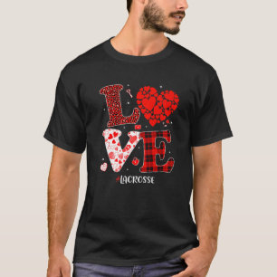 Camiseta Amor familiar coincidente Lacrosse Corazón Funny V
