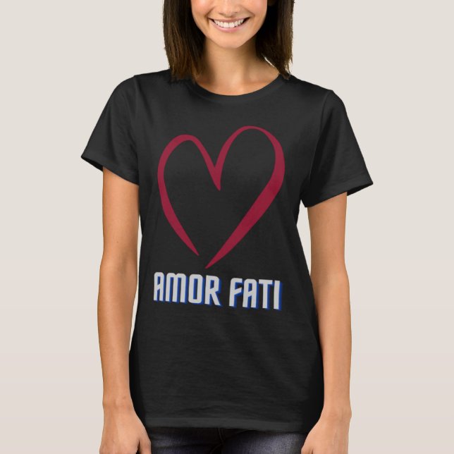 Camiseta AMOR FAT Friedrich Nietzsche Amo tus philos de des (Anverso)