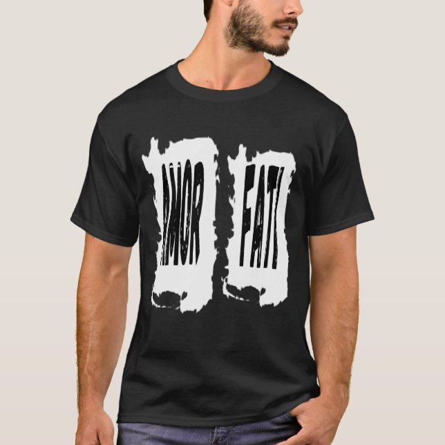 Camiseta Amor Fati - Ahogándose Gatito Y Cachorro Al Atarde (Anverso)