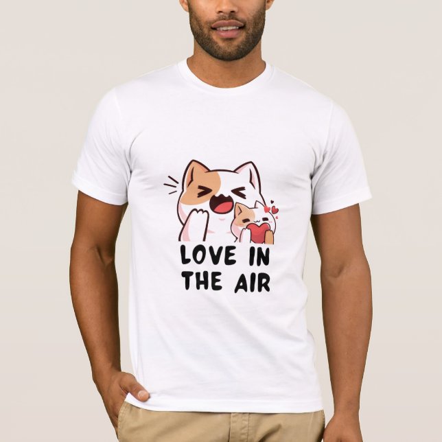 Camiseta Amor Felino Flotante (Anverso)