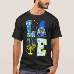 Camiseta AMOR Feliz Hanukkah Menorah Chanukah<br><div class="desc">AMOR Feliz Hanukkah Menorah Chanukah</div>