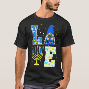 Camiseta AMOR Feliz Hanukkah Menorah Chanukah