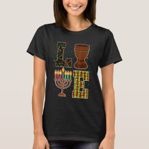 Camiseta AMOR Feliz Kwanzaa Decoraciones Unidad Copa Kinara