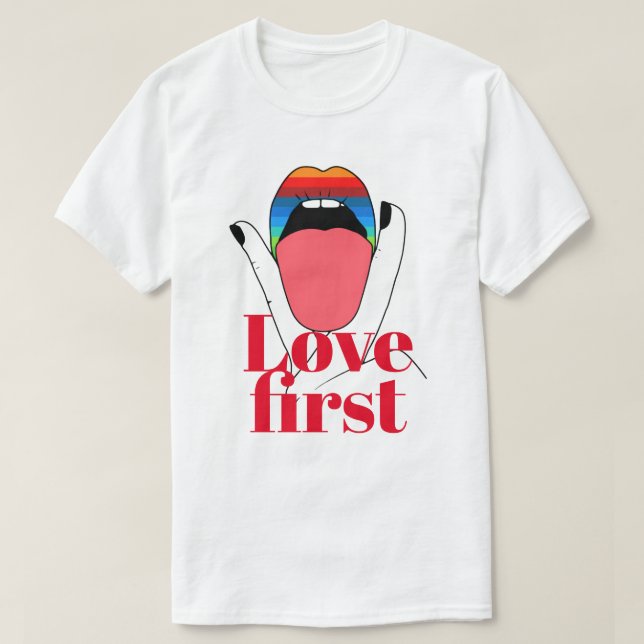 Camiseta Amor First (Diseño del anverso)