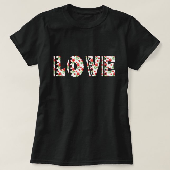 Camiseta Amor floral (Diseño del anverso)