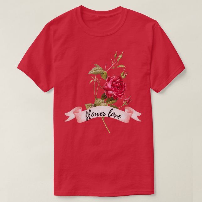 Camiseta amor floral (Diseño del anverso)